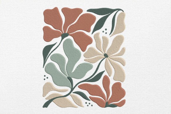 Boho Floral Embroidery Design