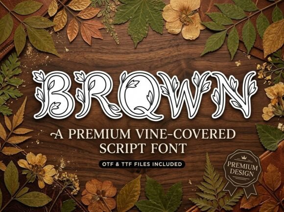 Brown Font - Preview 3