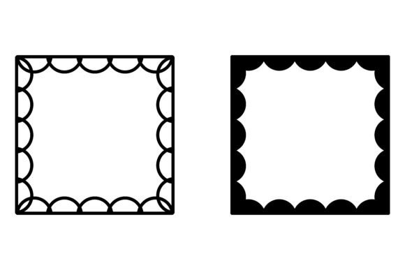 Bubble Frame Decoration. Geometry Border