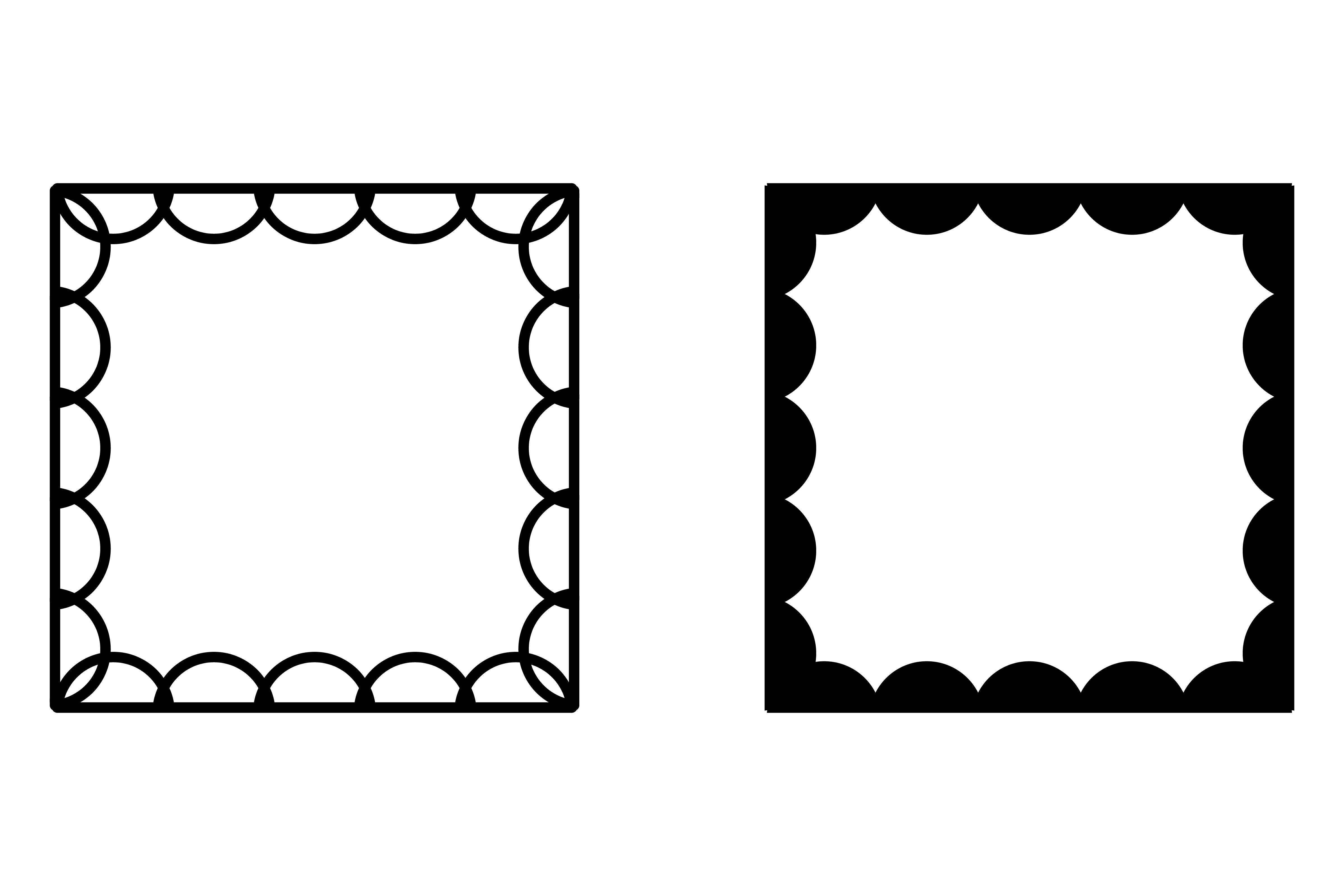 Bubble Frame Decoration. Geometry Border