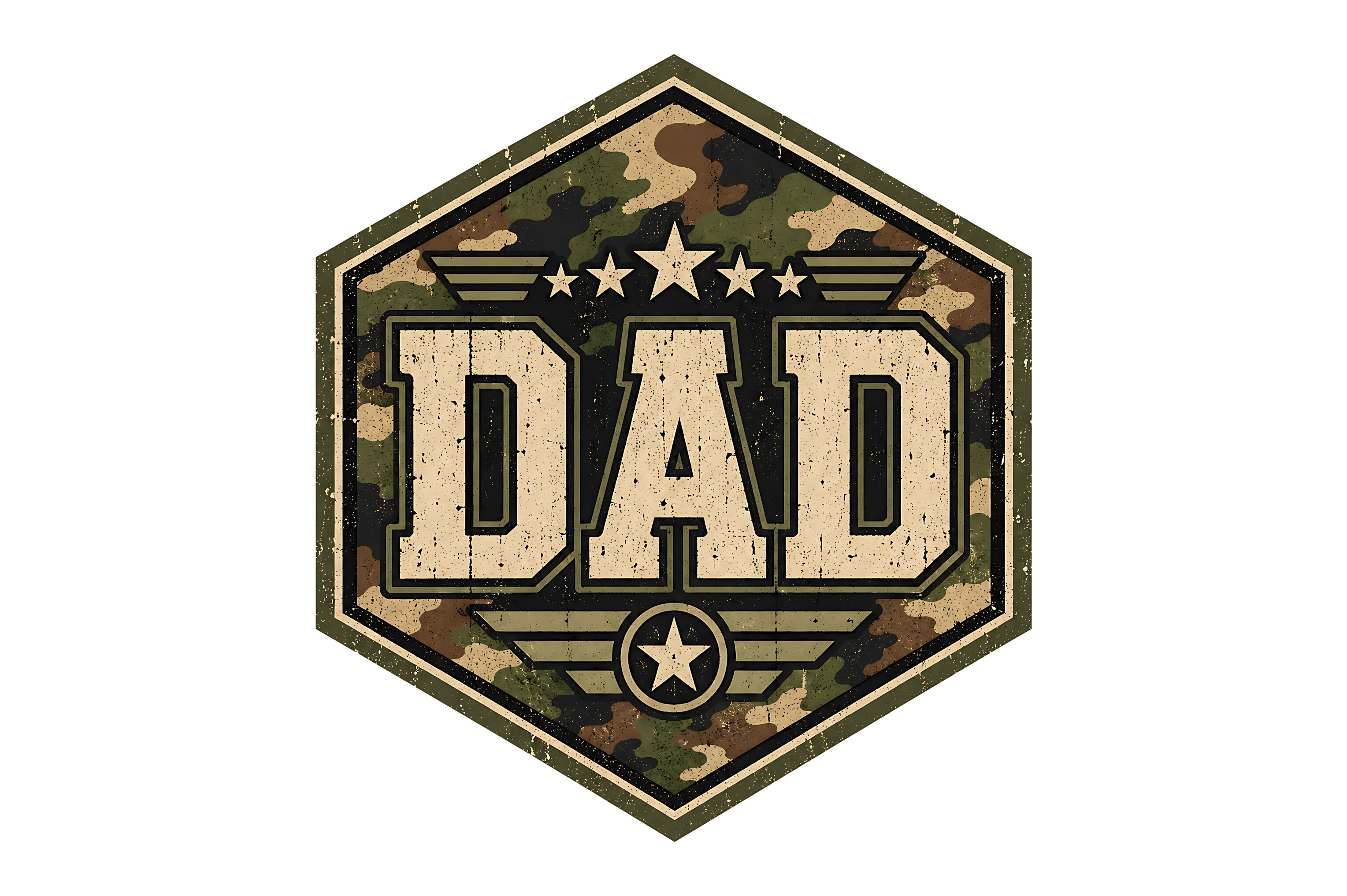 Camo Dad Badge Military PNG Graphic by Crafts Station · Creative Fabrica