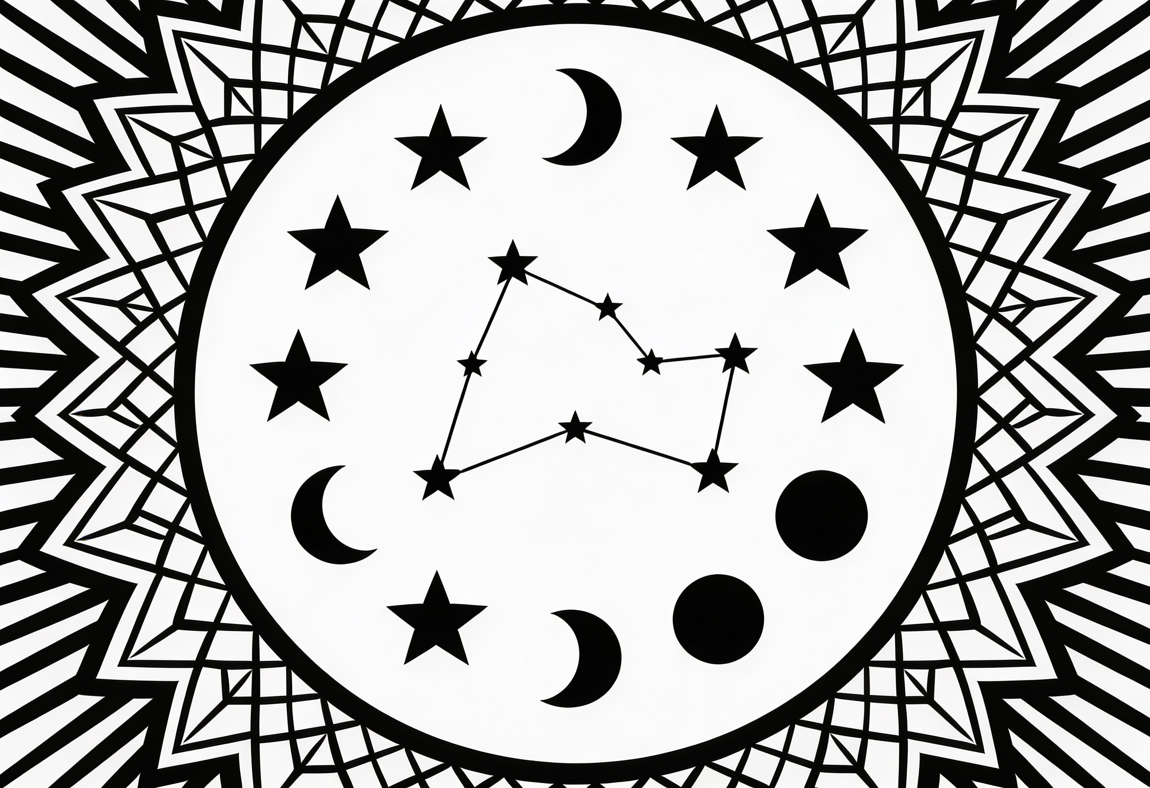 Celestial Constellation Moon Star