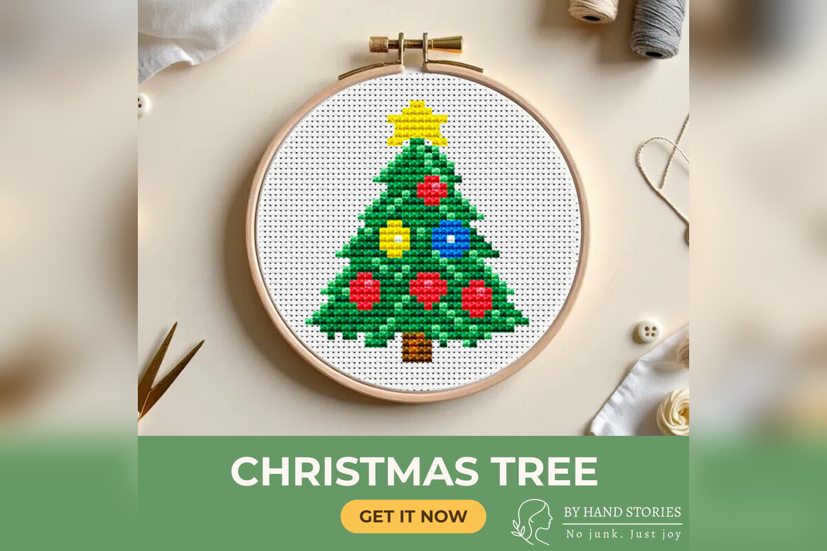 Christmas Tree Cross Stitch Pattern PDF