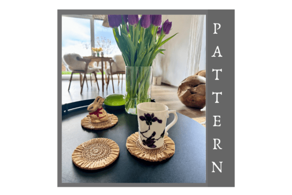 Crochet Coasters Raffia Fringe Pattern