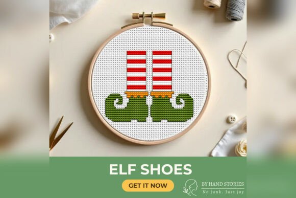 Elf Shoes Cross Stitch Pattern PDF