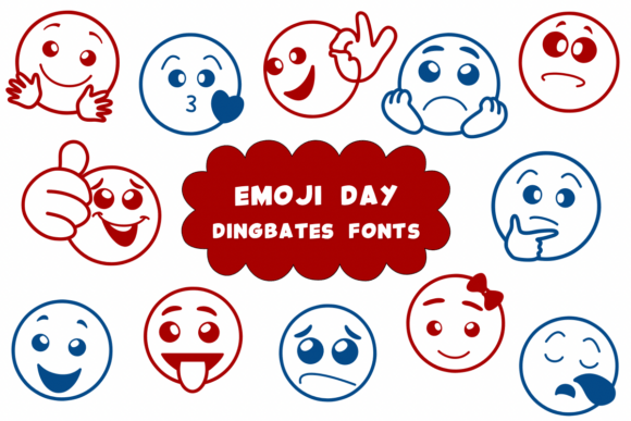 Preview of Emoji Day dingbat font