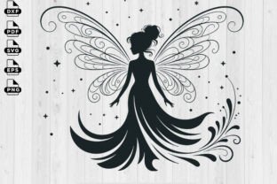 Fairy Silhouette SVG File, Fairy Vector Graphic by Dipa10 · Creative ...