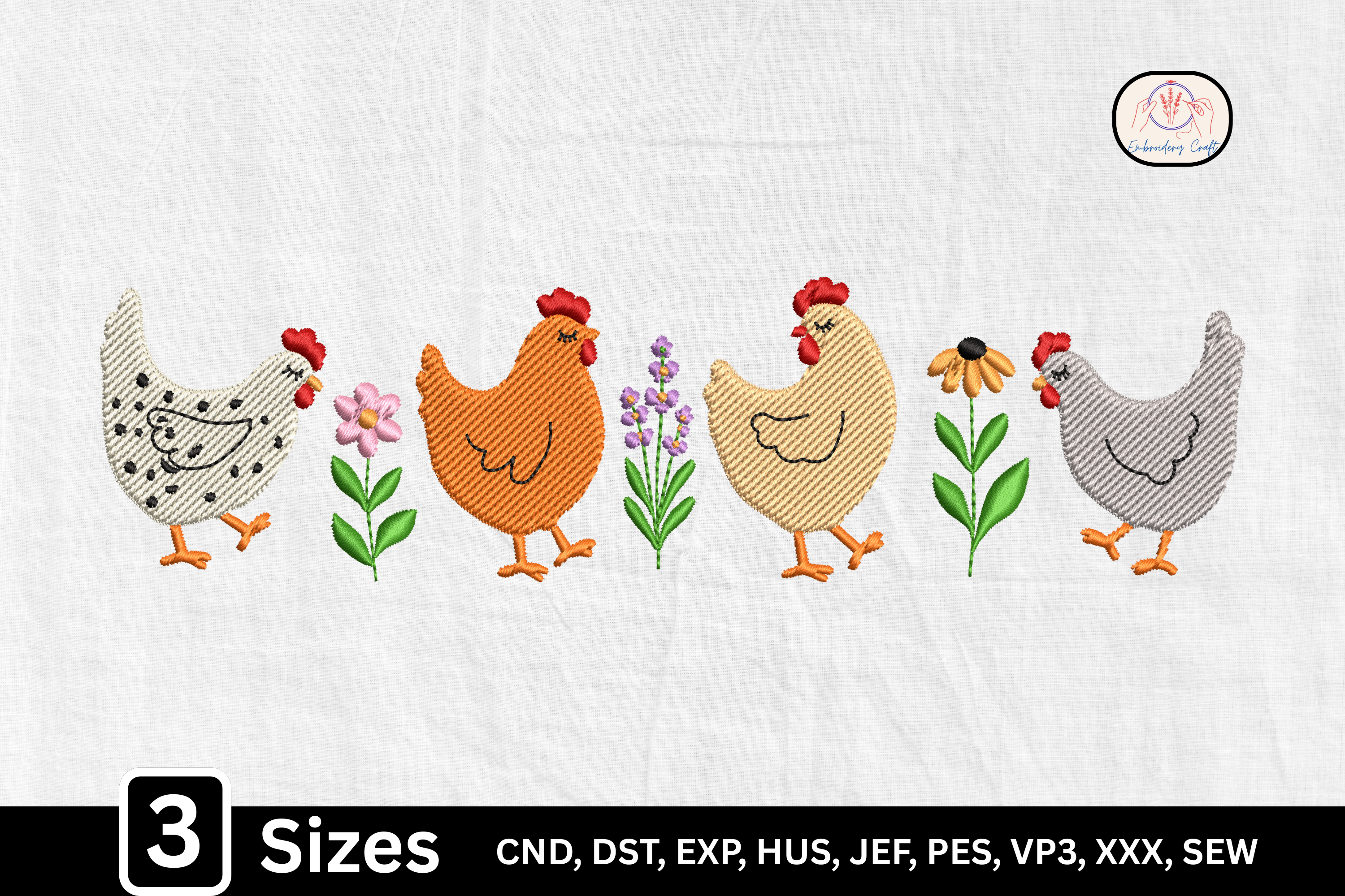 Farm Hen Floral Chicken