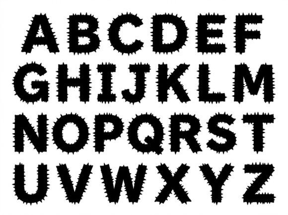 Gears Font PNG with transparent background - Preview 2