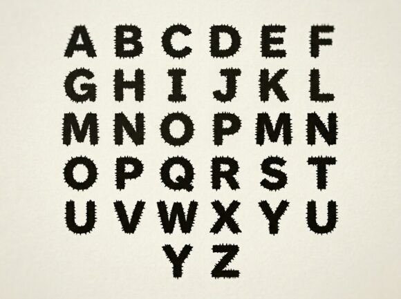 Gears Font PNG with transparent background - Preview 3