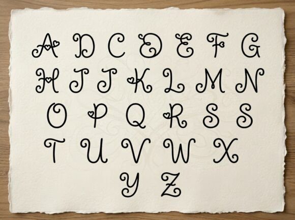 Gentry Font PNG with transparent background - Preview 1