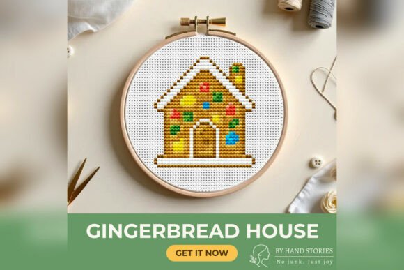 Gingerbread House Cross Stitch PDF