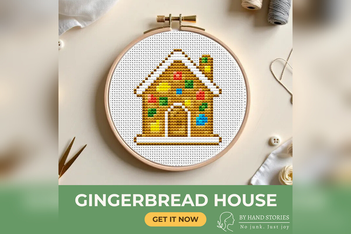 Gingerbread House Cross Stitch PDF