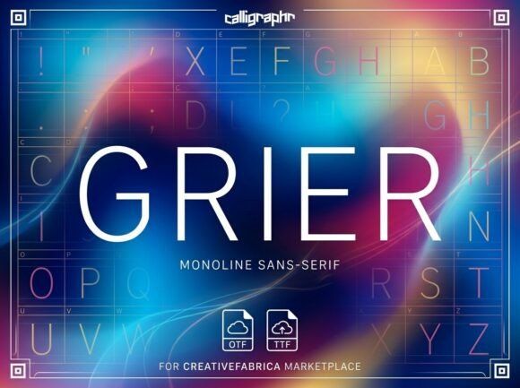Grier Font PNG with transparent background - Preview 2