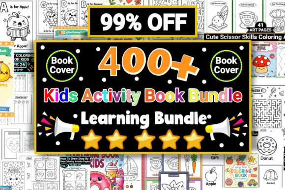 Preview of Kids Activity Book Bundle coloring pages for kids