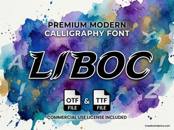 Liboc Font PNG with transparent background - Preview 1