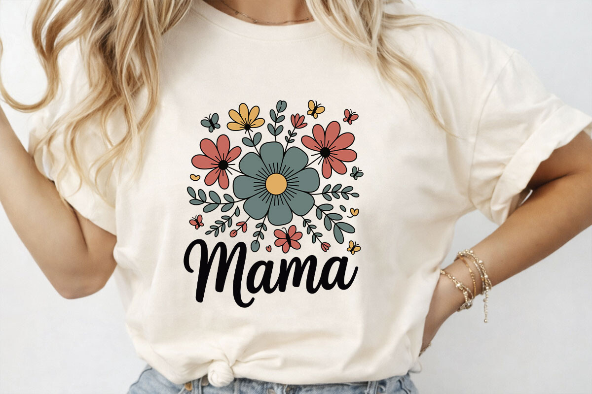 Mama Floral PNG Colorful Boho Design Graphic by mamtaj019838 · Creative ...