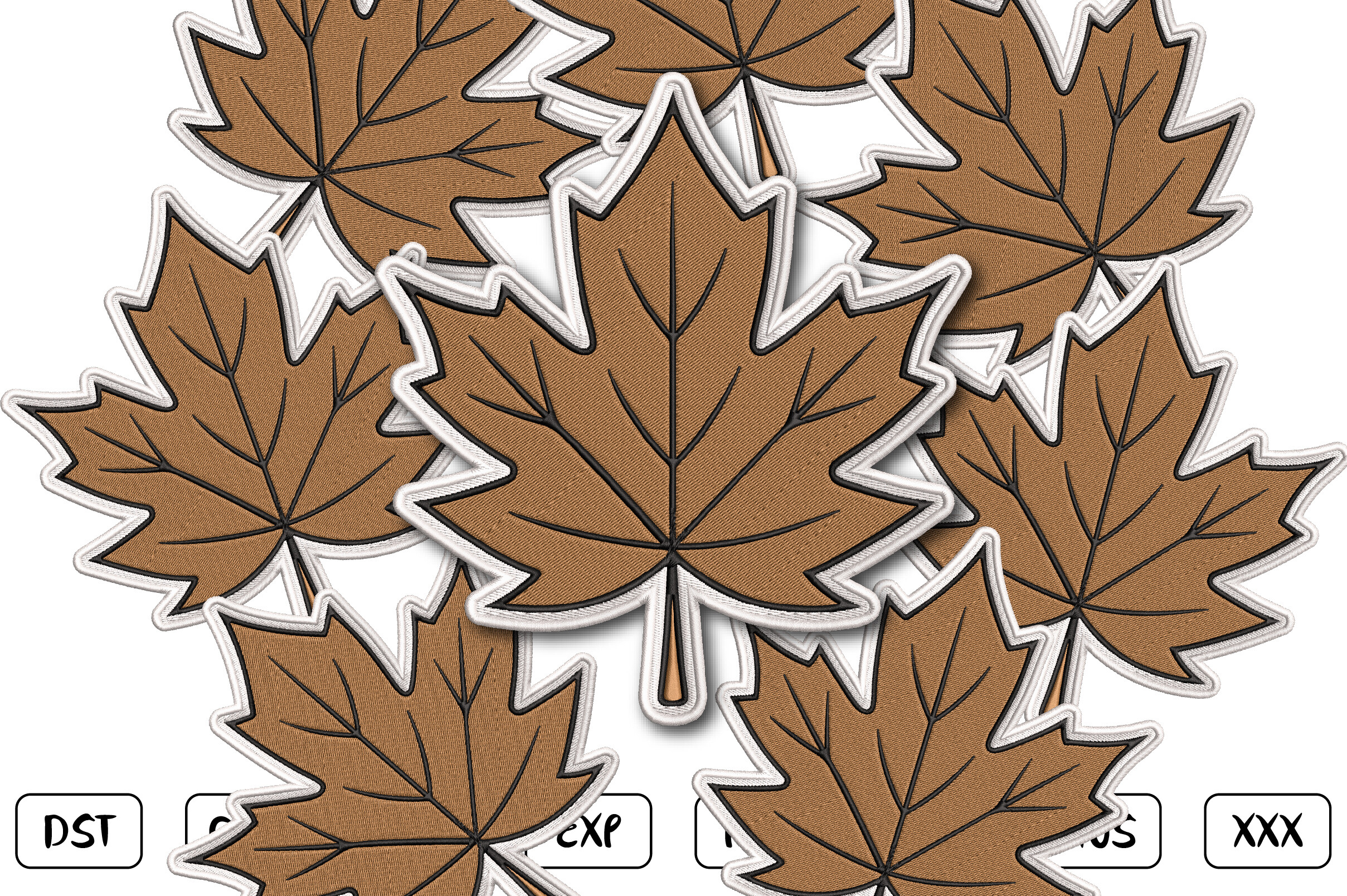 Maple Leaf Embroidery Design