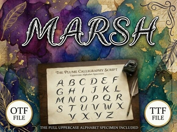 Marsh Font PNG with transparent background - Preview 2
