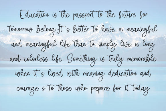 Mountains Font font preview - 4