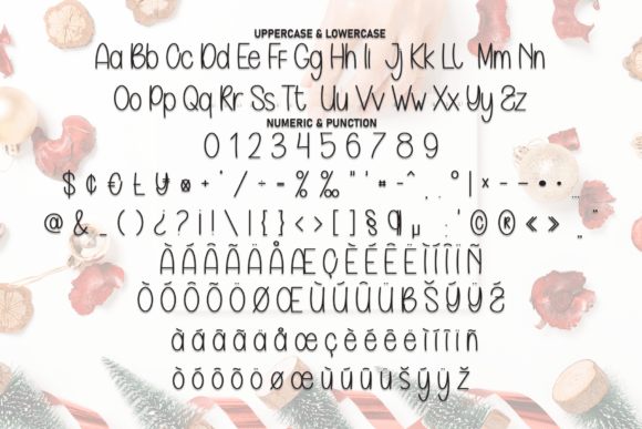 Notes Christmas Font PNG with transparent background - Preview 6