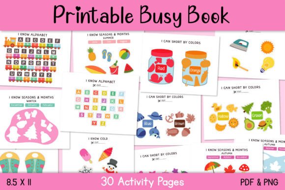 Printable Busy Book for Toddlers