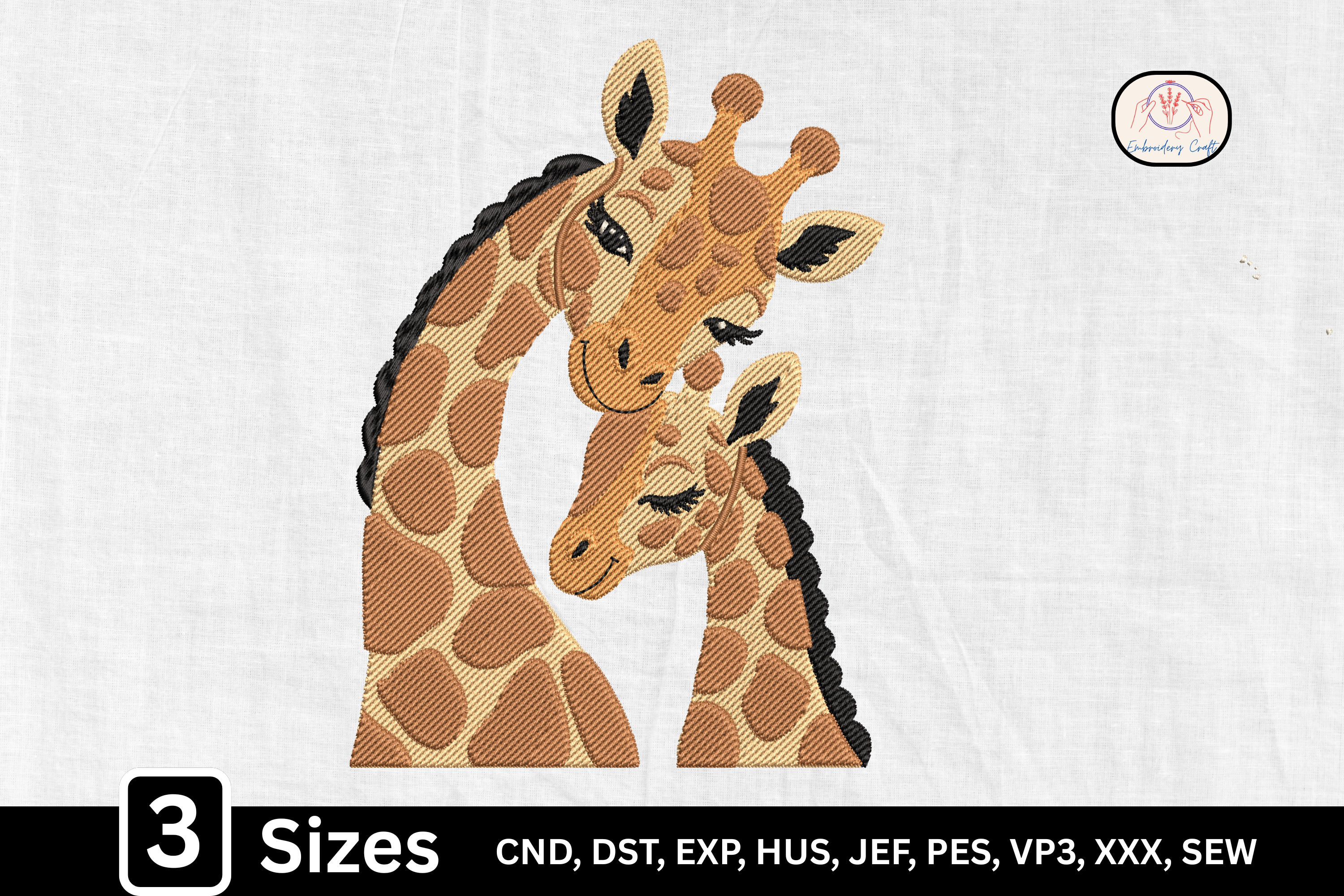 Safari Animal Love Giraffe Baby Mom