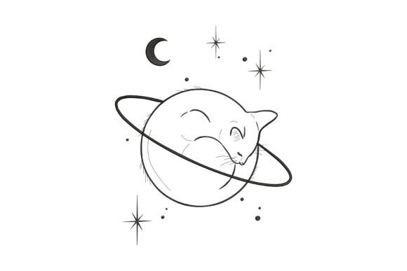 Sleeping Cat in Space