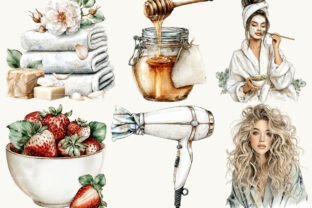 Watercolor Self Care Clipart Bundle Graphic by busydaydesign · Creative ...