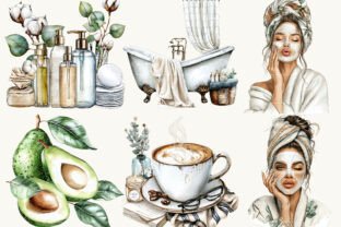 Watercolor Self Care Clipart Bundle Graphic by busydaydesign · Creative ...