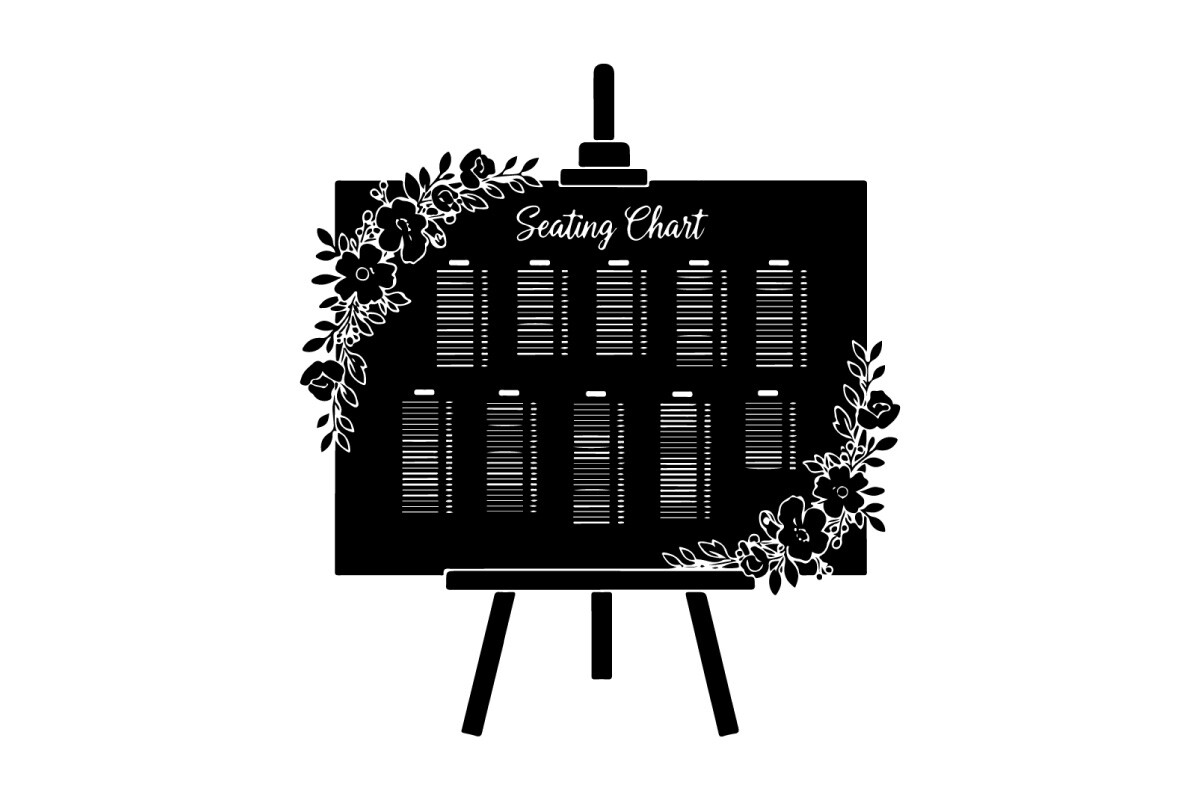 Wedding Seating Chart Vector Illustratio