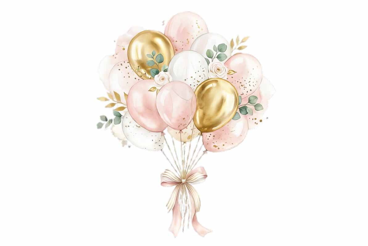 Wedding Balloon Bouquets Clipart