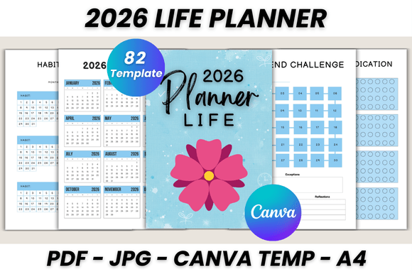 2026 Financial Planner Canva Template Graphic by DIGITAL PRINT BOX ...