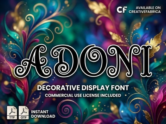 Adoni Font PNG with transparent background - Preview 3
