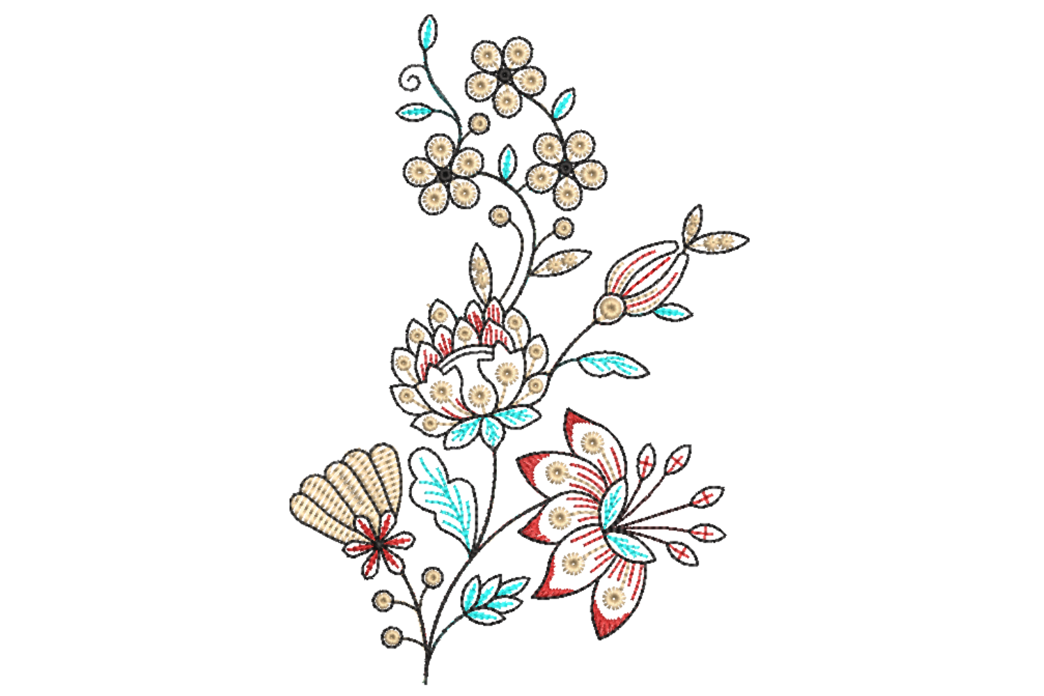 Beautiful Flower Embroidery Design