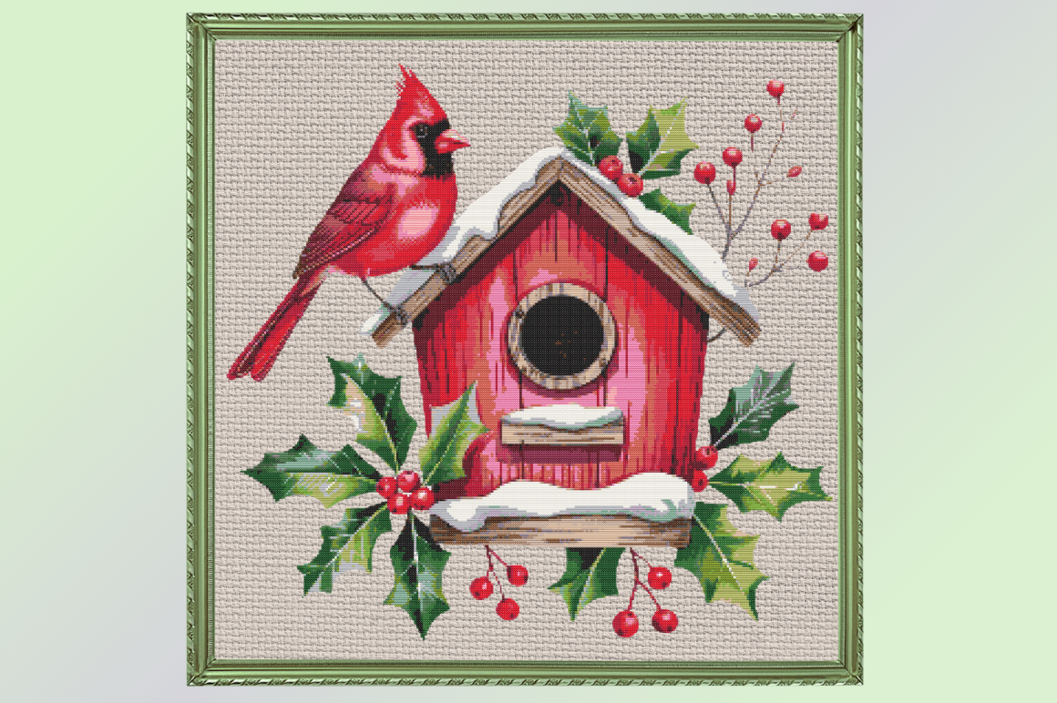 Christmas Cardinal Birdhouse