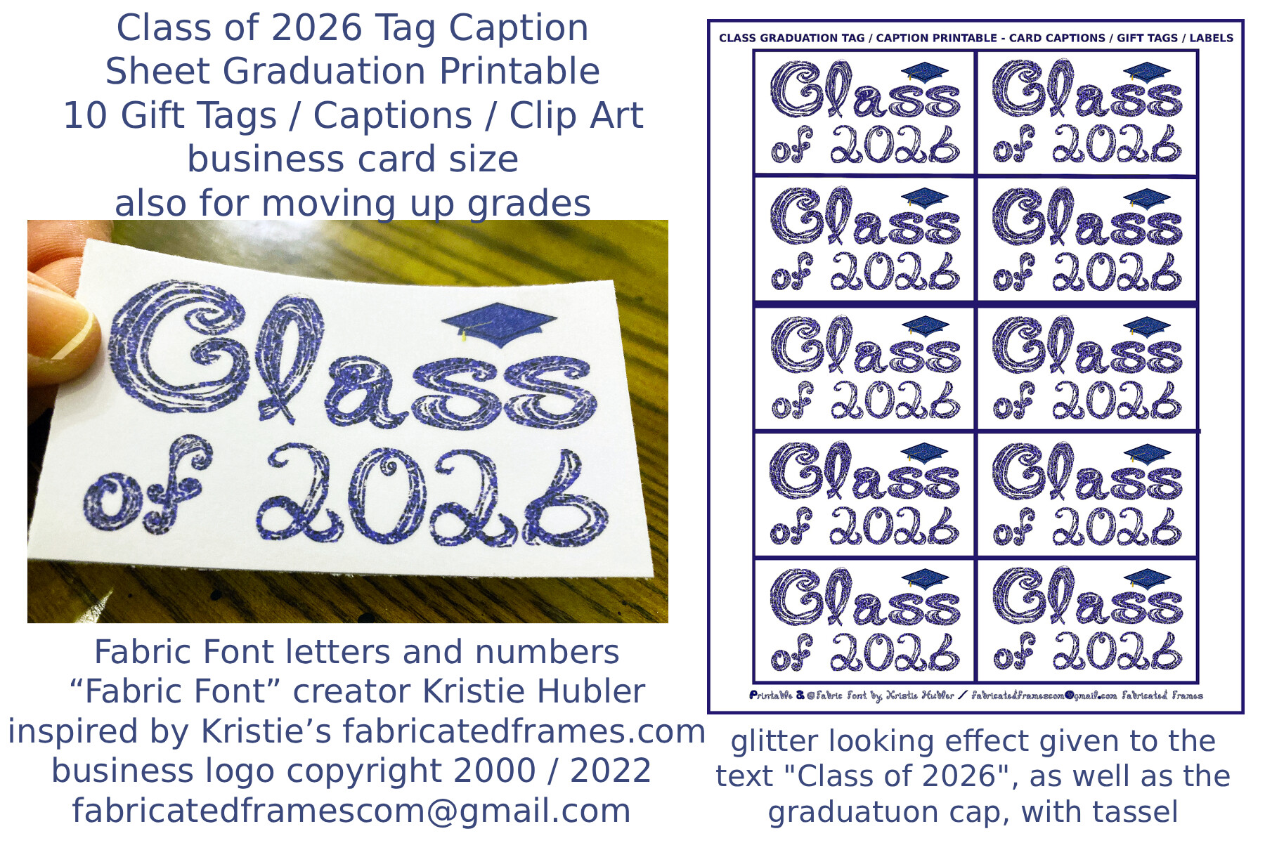 Class 2026 Navy Blue Cap Graduation Tags Graphic by fabricatedframescom ...