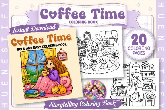 Coffee Time Story Coloring Book