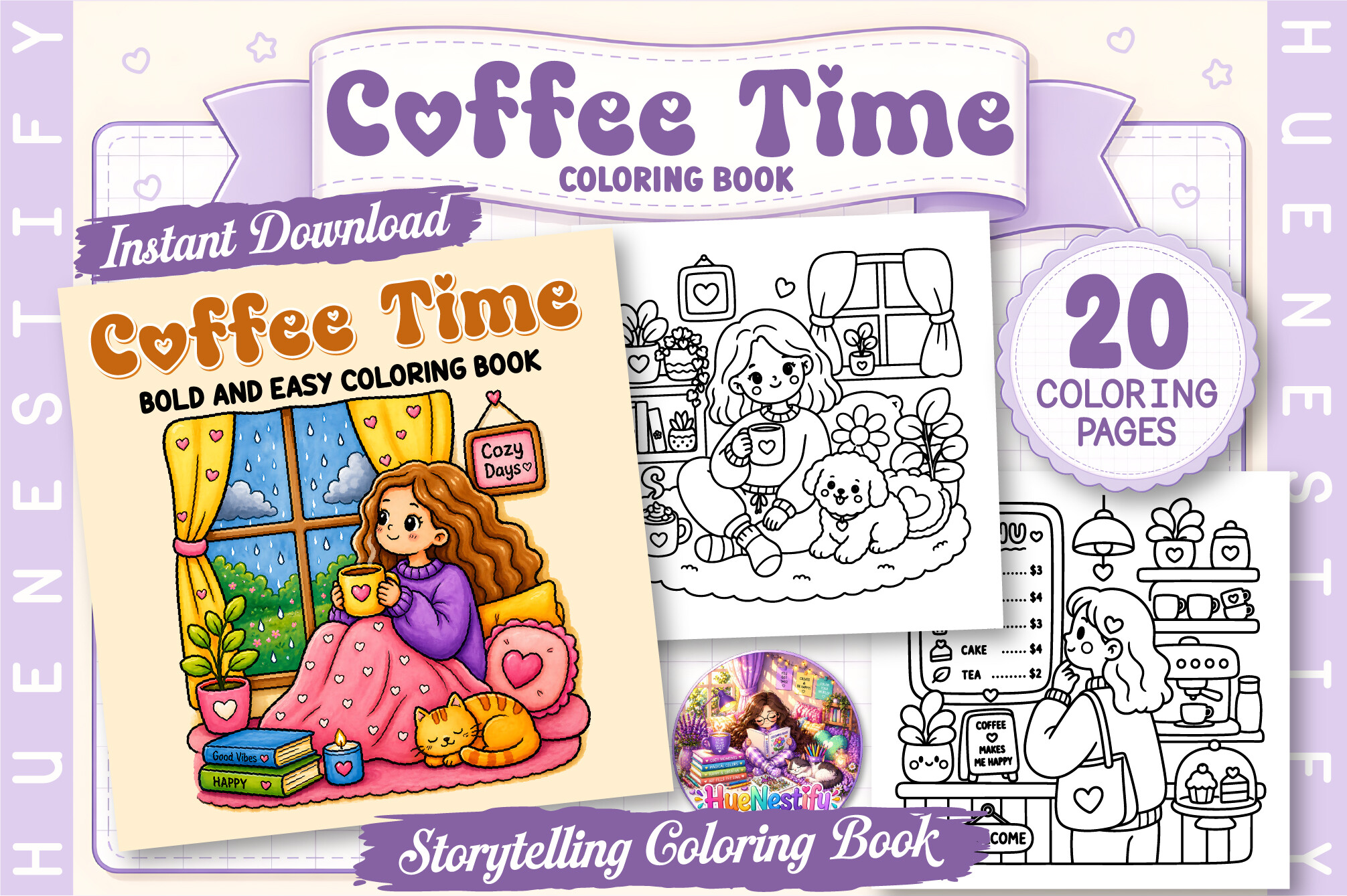 Coffee Time Story Coloring Book