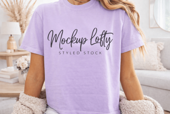 Comfort Colors 3023CL Orchid Mockup Afbeelding Product-proefmodellen Door Mockup Lofty