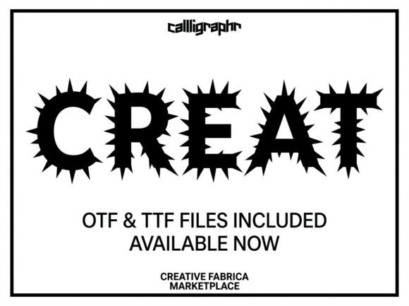 Creat Font PNG with transparent background - Preview 2