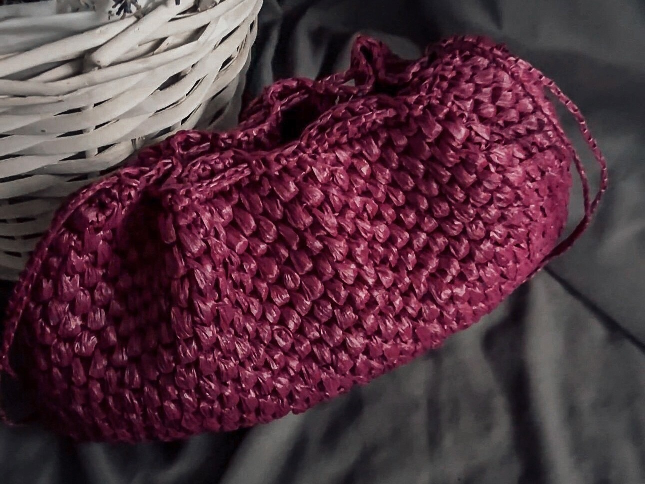 Crochet Pattern Raffia Yarn Handbag PDF