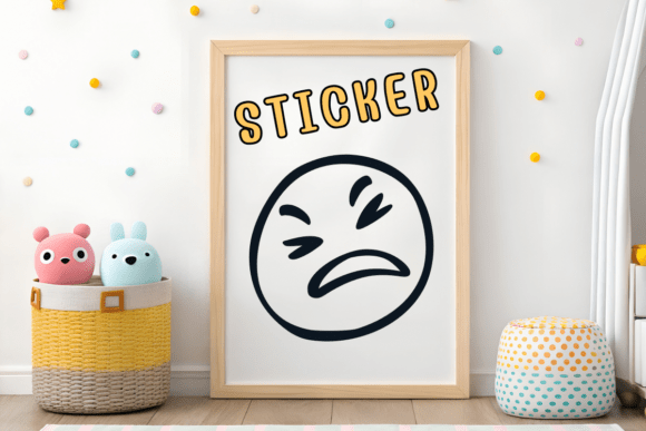 Cute Face Sticker Font - Preview 4