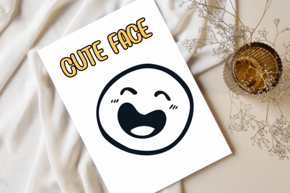 Cute Face Sticker Font - Preview 5