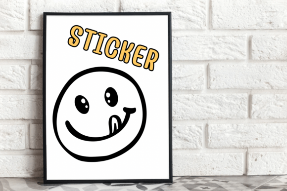 Cute Face Sticker Font - Preview 6