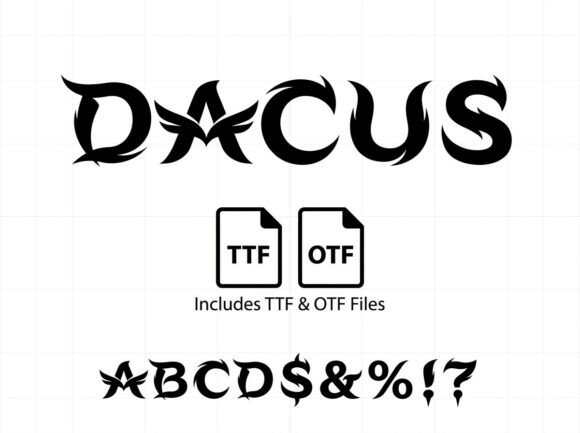 Dacus Font - Preview 1
