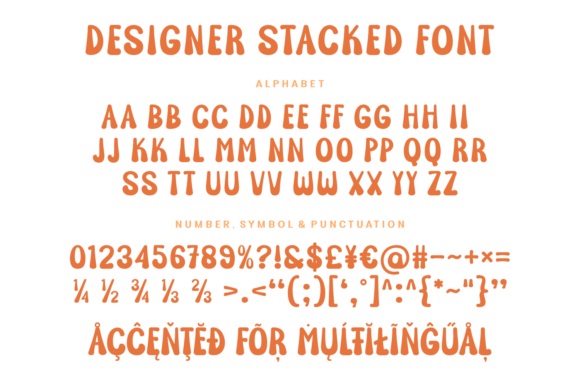 Designer Stacked Font - Preview 1