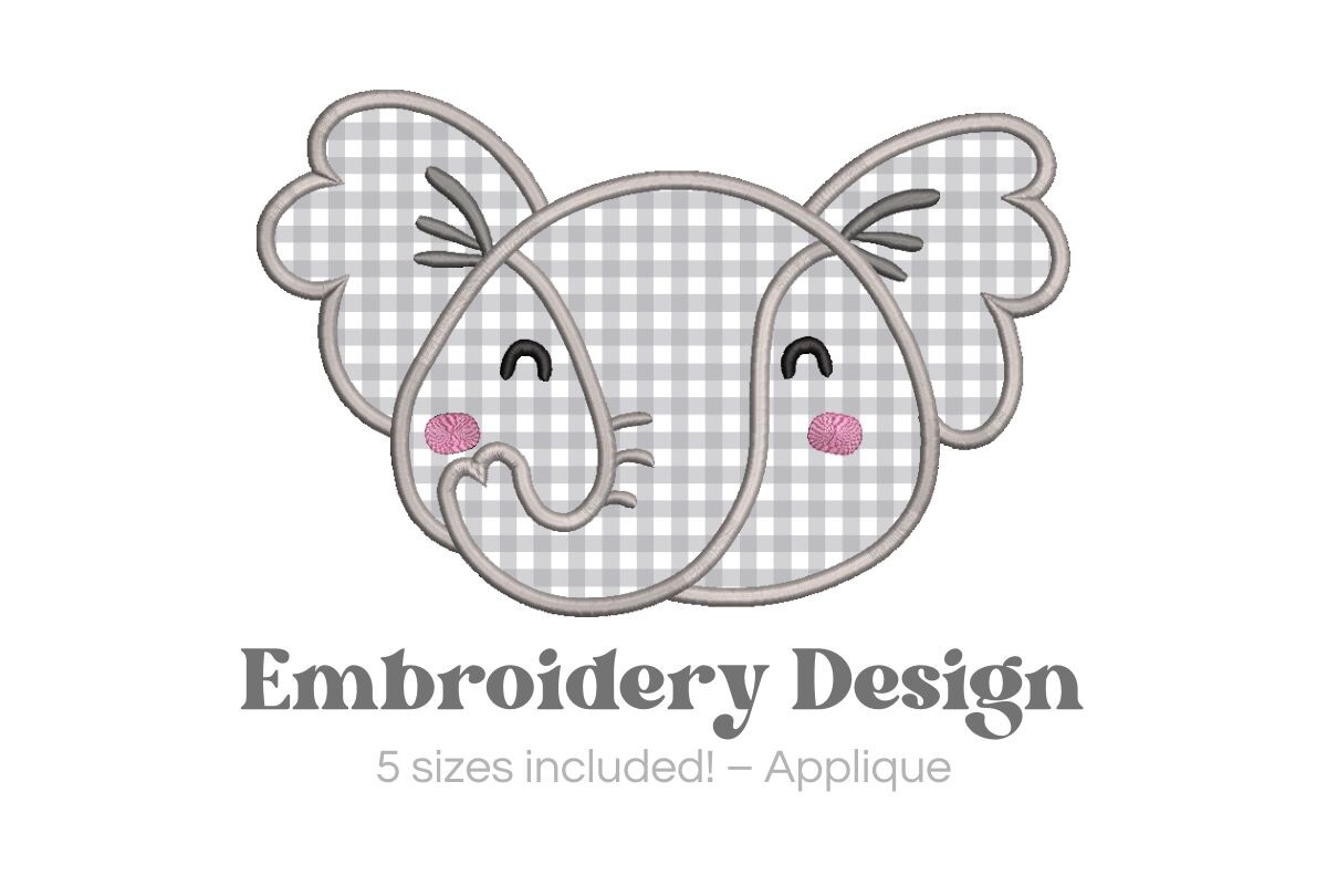 Elephant Applique Embroidery