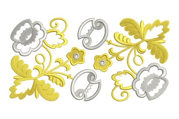 Floral Embroidery Border