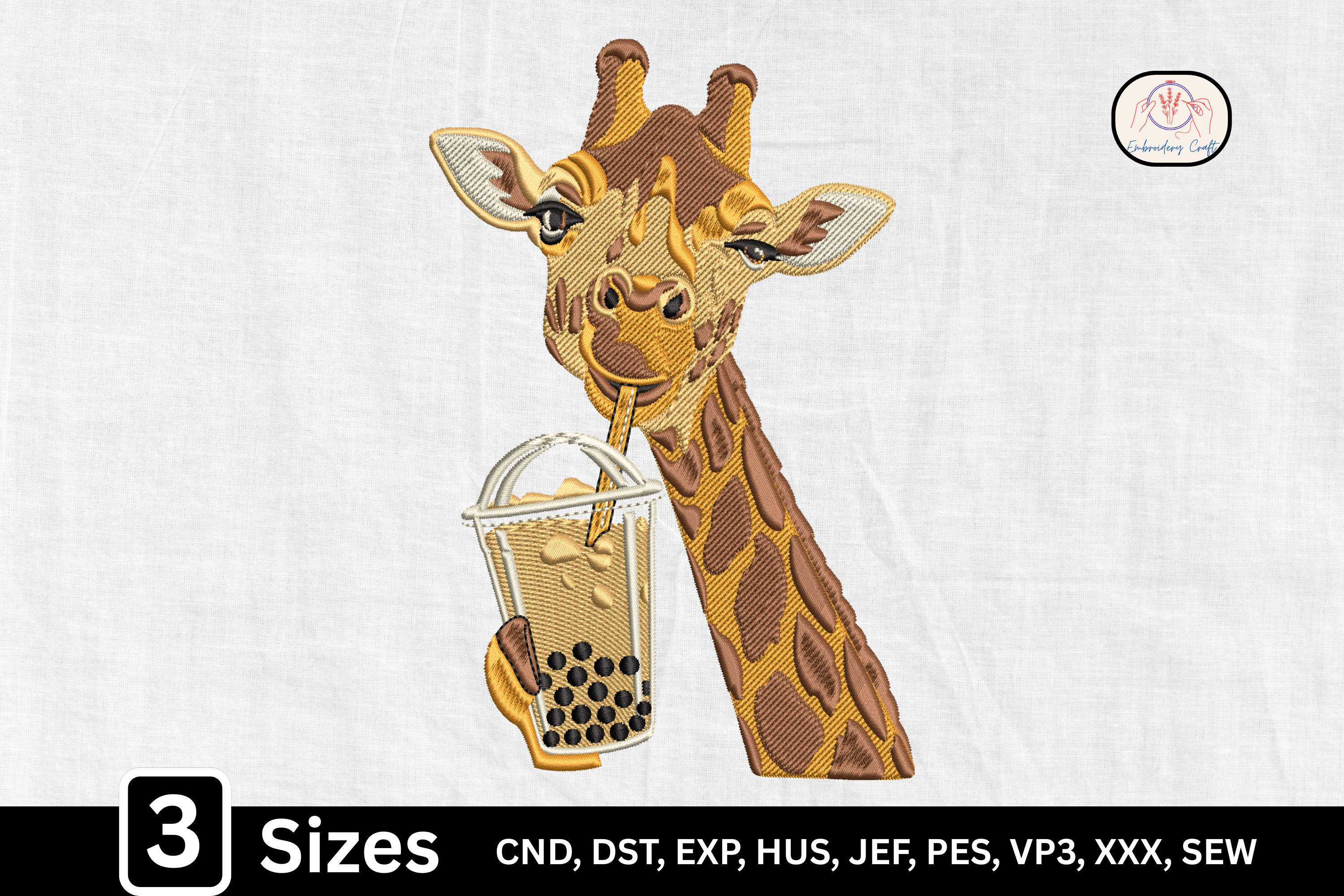 Funny Giraffe Drinking Tea